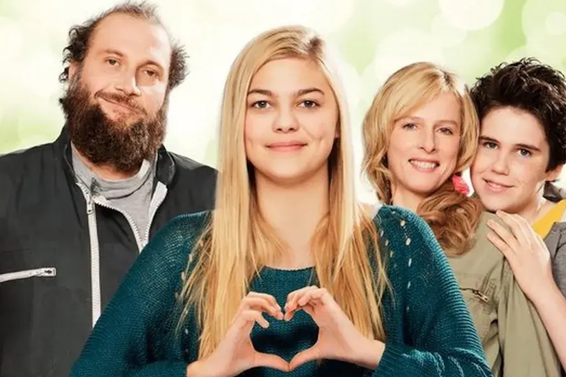 La famille Bélier, (de gauche à droite) père, fille, mère et fils